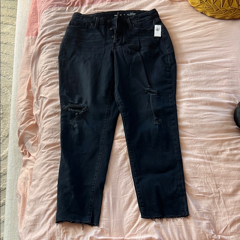 Women's Black Distressed Jeans